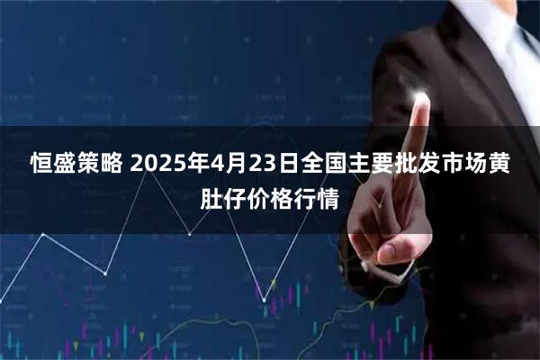 恒盛策略 2025年4月23日全国主要批发市场黄肚仔价格行情